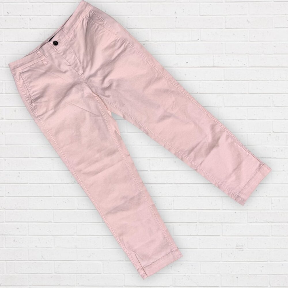J CREW Factory High Rise Girlfriend Stretch Cotton Chino Rose Pink AD156 Pants 4